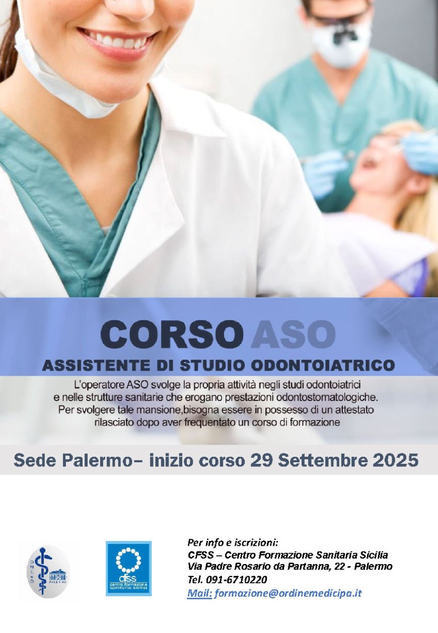 Corso ASO Palermo | Avvio 29 Settembre 2025
