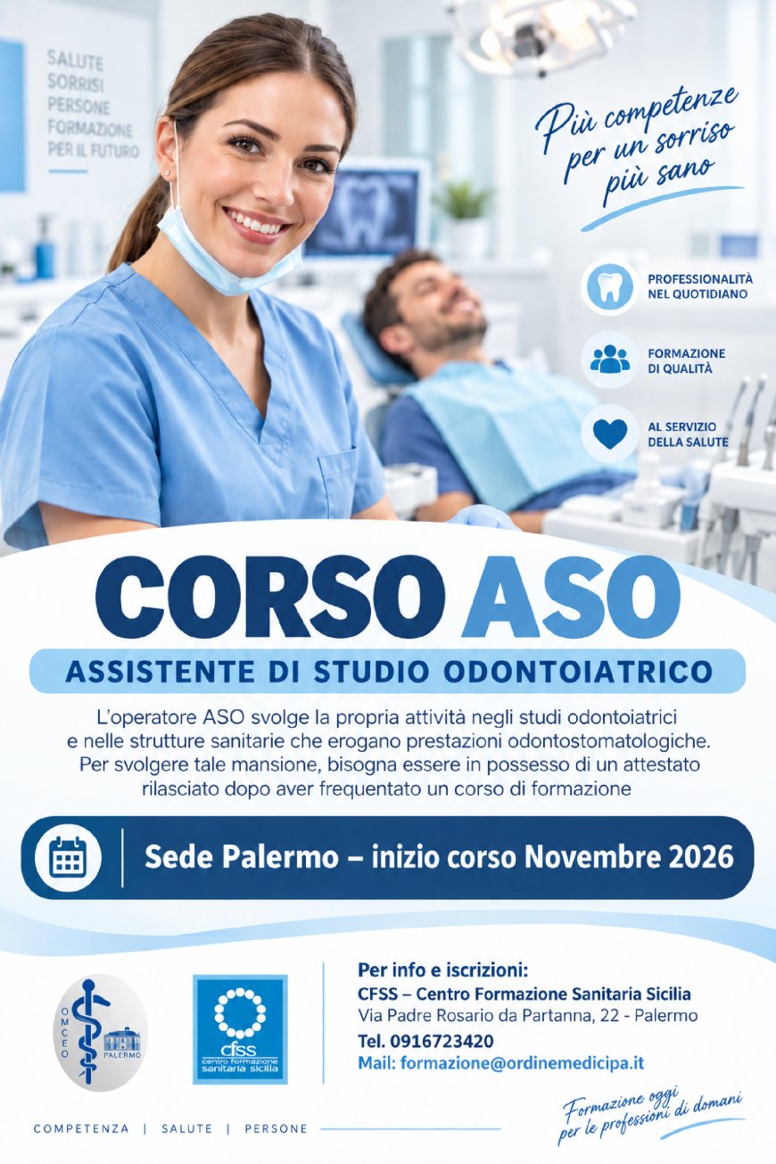 Corso ASO - Assistente di Studio Odontoiatrico: nuova edizione da novembre 2026